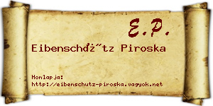Eibenschütz Piroska névjegykártya